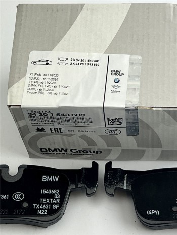 Original BMW Bremsbeläge für BMW i3 IO1 75/125/135kW auch Range Extender und S
